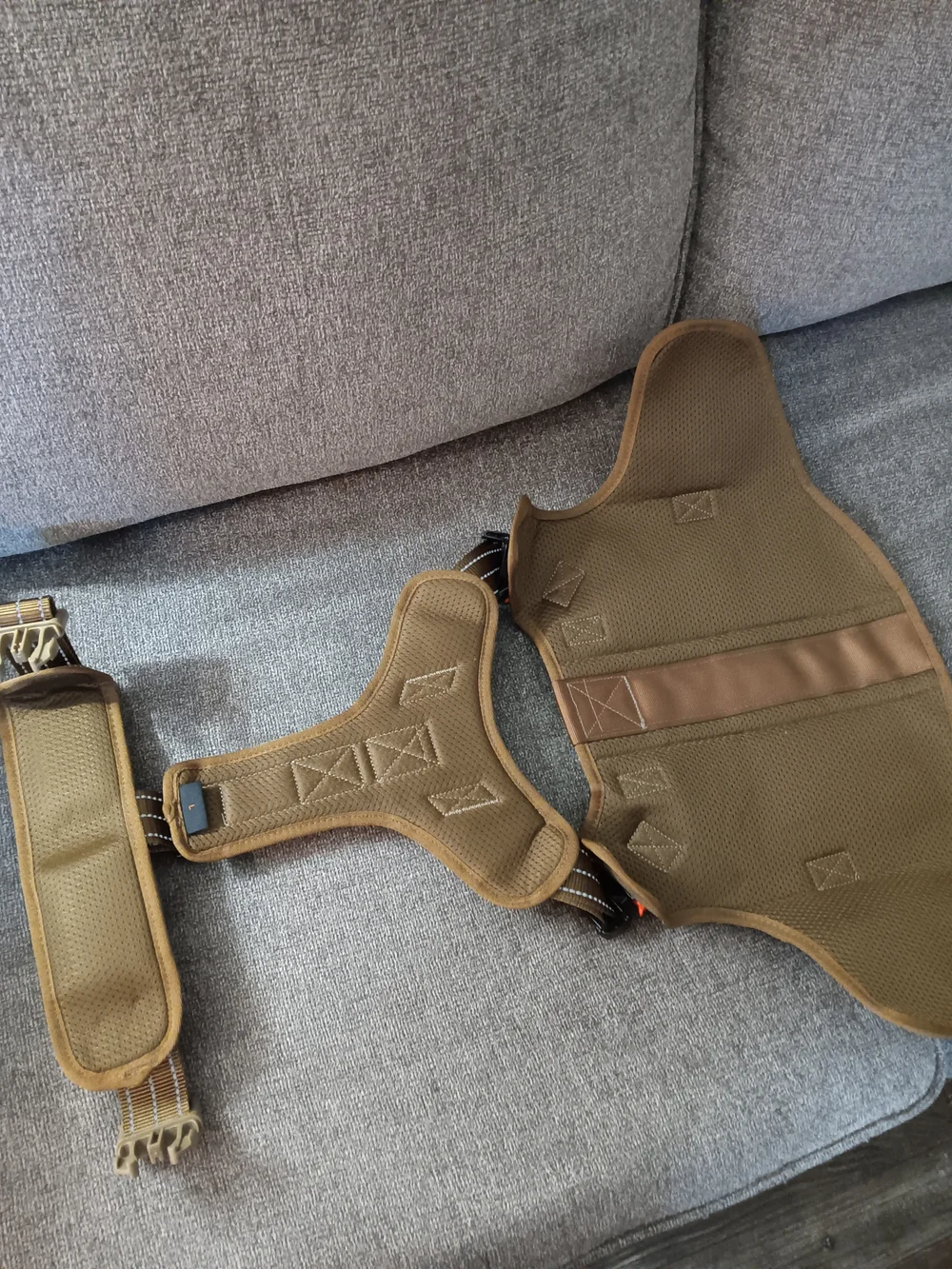 Icefang Tactical MOLLE Dog Harness in Coyote Tan Size L